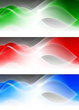 Vector banners with elegant vibrant waves. Eps 10 Vector banners with eleg... 写真素材