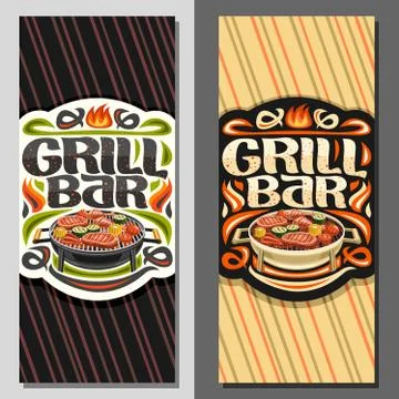 Vector banners for Grill Bar Stock Illustration