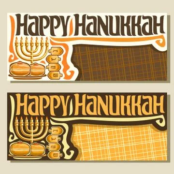 Vector banners for Hanukkah Stock Illustration