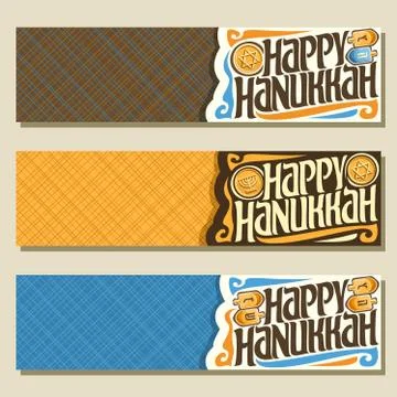 Vector banners for Hanukkah Stock Illustration