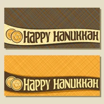 Vector banners for Hanukkah Stock Illustration