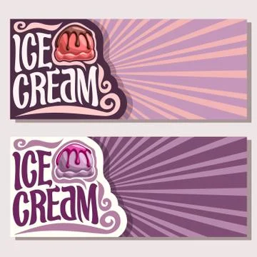 Vector banners for Ice Cream Illustrazione stock