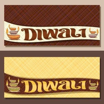 Vector banners for Indian Diwali Stock Illustration