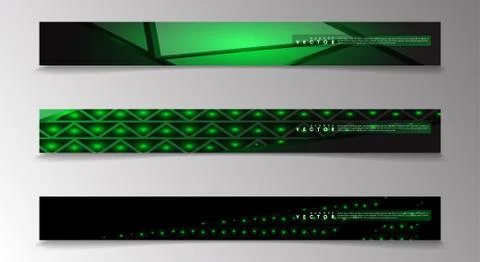 Vector banners with light green backgrounds suitable for advertising and so o Stock Illustration