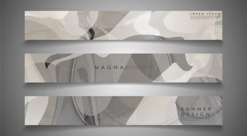 Vector banners with liquid wave background suitable for advertising and so on Illustrazione stock