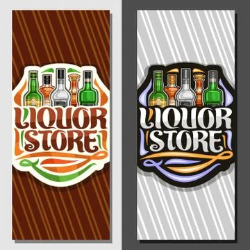 Vector banners for Liquor Store Stock Illustration