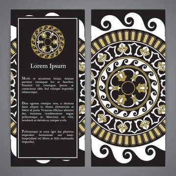 Vector banners with mandala Stock Illustration