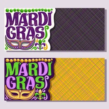 Vector banners for Mardi Gras Illustration