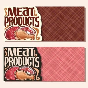 Vector banners for Meat Stock Illustration