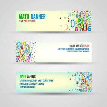 Vector banners from numbers 스톡 일러스트