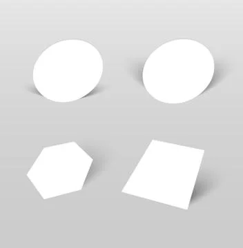 Vector banners in perspective angle with shadows Stock Illustration