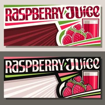 Vector banners for Raspberry Juice イラスト素材