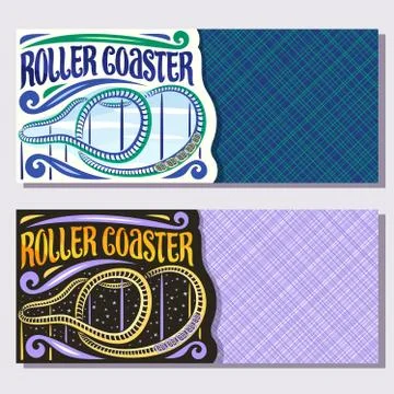 Vector banners for Roller Coaster Illustrazione stock