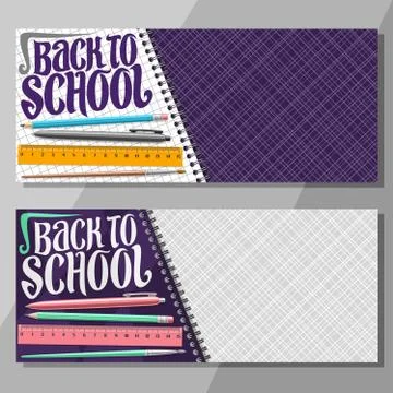 Vector banners for School Stock Illustration
