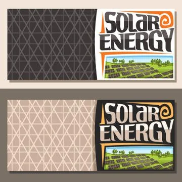 Vector banners for Solar Energy Ilustración de archivo
