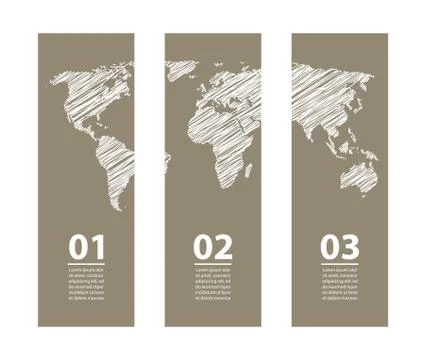 Vector banners with special sketch design Stock Illustration