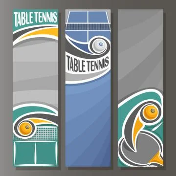 Vector banners for Table Tennis Stock Illustration