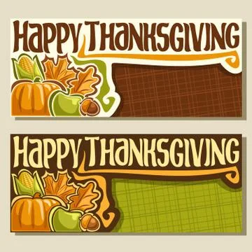 Vector banners for Thanksgiving Stock Illustration