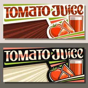 Vector banners for Tomato Juice Stock Illustration