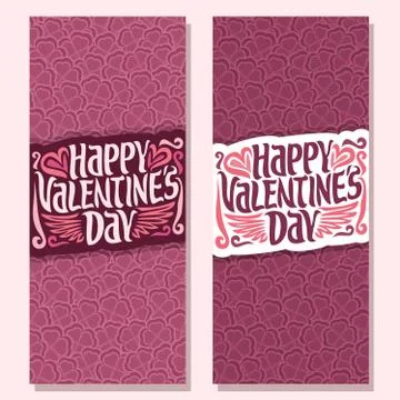 Vector banners for Valentine's Day Stock Illustration