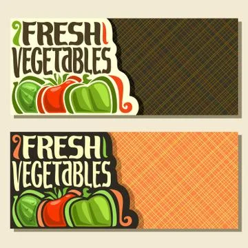 Vector banners for Vegetables Stock Illustration