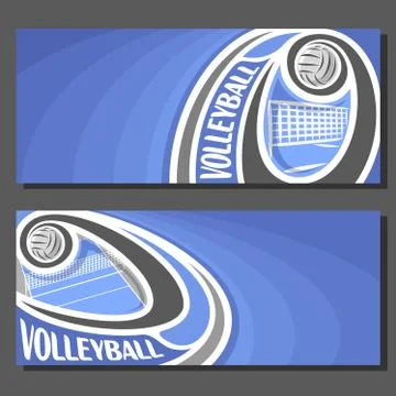 Vector banners for Volleyball Stock Illustration