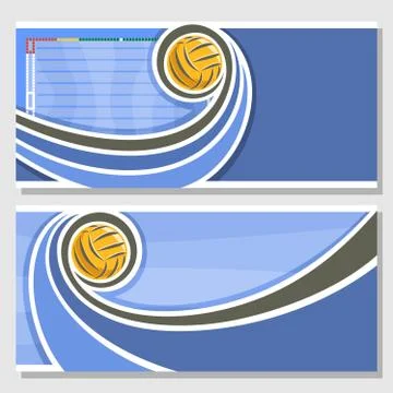 Vector banners for Water Polo Stock Illustration