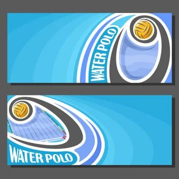 Vector banners for Water Polo Stock Illustration