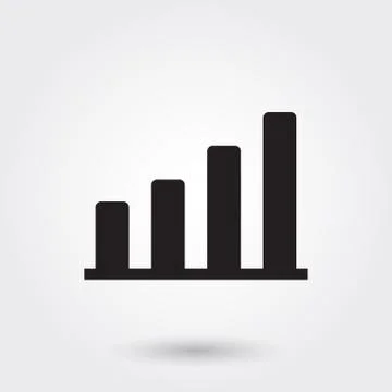 Vector, Bar Chart icons, Glyph Icon for any purposes perfect for website Stock Illustration