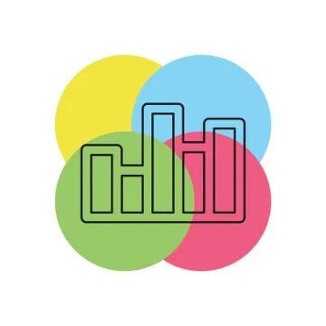 Vector bar chart illustration, business graph. Illustrazione stock