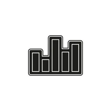 Vector bar chart illustration, business graph. data growth diagram Illustrazione stock
