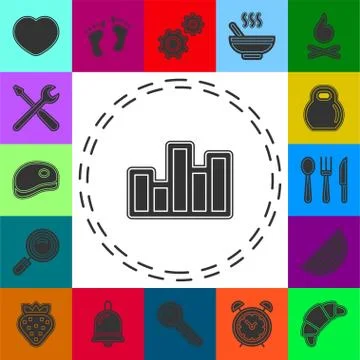 Vector bar chart illustration, business graph. data growth diagram Illustrazione stock