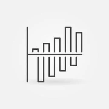 Vector Bar Chart linear vector concept icon Stock Illustration