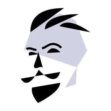 Vector barber in unmatched style Stock Illustration