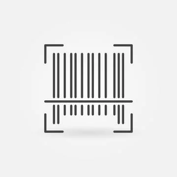 Vector barcode concept outline icon Illustrazione stock