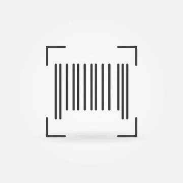 Vector barcode concept outline icon Illustrazione stock