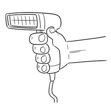 Vector of barcode reader Stock Illustration