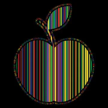 Vector Barcode Symbol of Apple Stock-Illustration