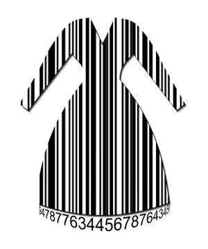 Vector Barcode Symbol of Dress Illustration