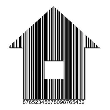 Vector Barcode Symbol of House Stock-Illustration