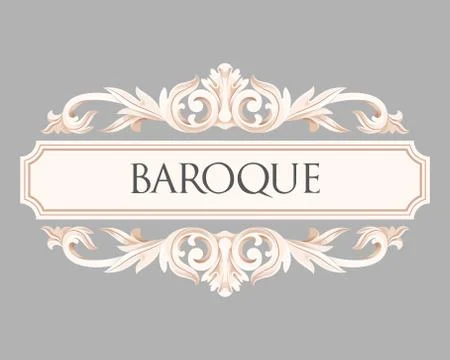 Vector baroque frame Stock Illustration