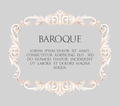 Vector baroque frame Illustrazione stock