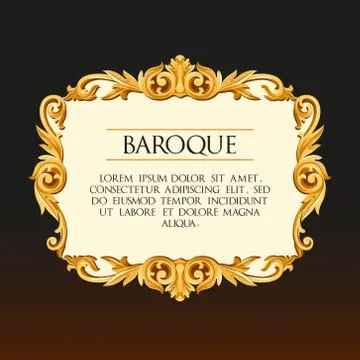 Vector baroque frame Stock Illustration