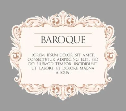 Vector baroque frame Stock Illustration