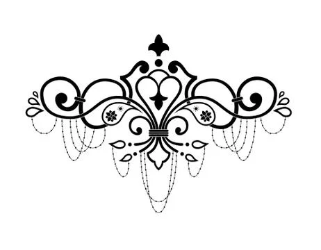 Vector baroque ornament in Victorian style. Ornate element for design. Lace Stock Illustration