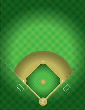 Vector baseball field Stock Illustration