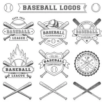 Vector Baseball logo and insignia Stock Illustration