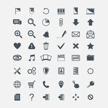 Vector basic Web icons big set Vector basic Web icons big set isolated on ... Stock Photos