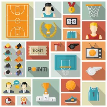 Vector Basketball collection Stock Illustration