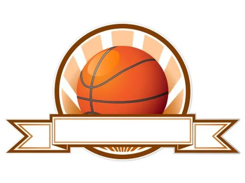 Vector basketball emblem Stock Illustration